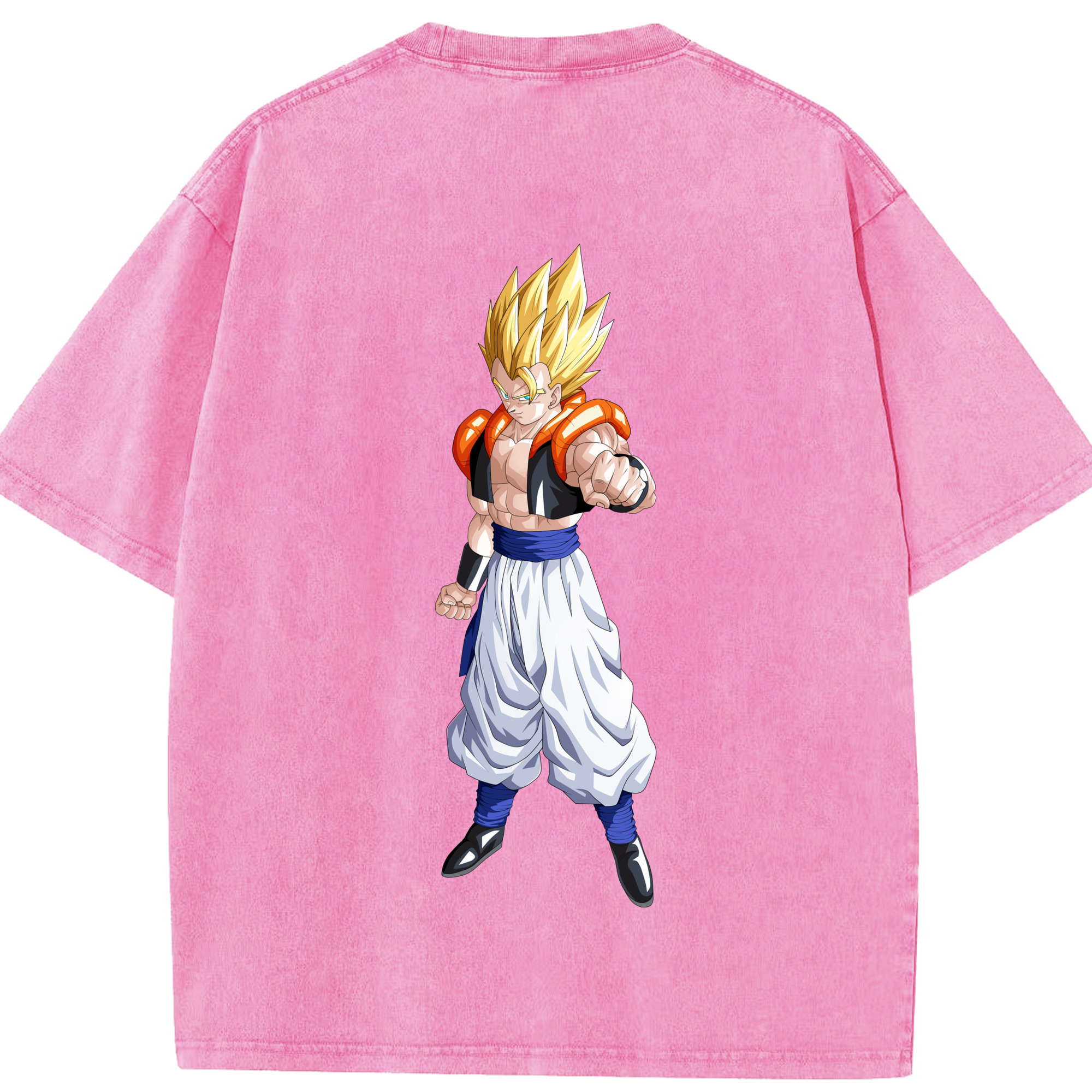 （画像用） ドラゴンボール ベジータ四世（Bejīta Yonsei）DRAGON BALL Vegeta IV 綿100% ヴィンテージ風 半袖Tシャツ（背面プリント）